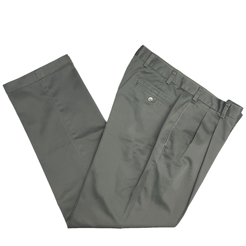 Jos A Bank Traveler's Collection Mens Pants 38Wx32L Olive Green Gray 100% Cotton